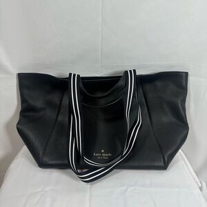 Kate Spade Black Pebbled Leather Black Tote